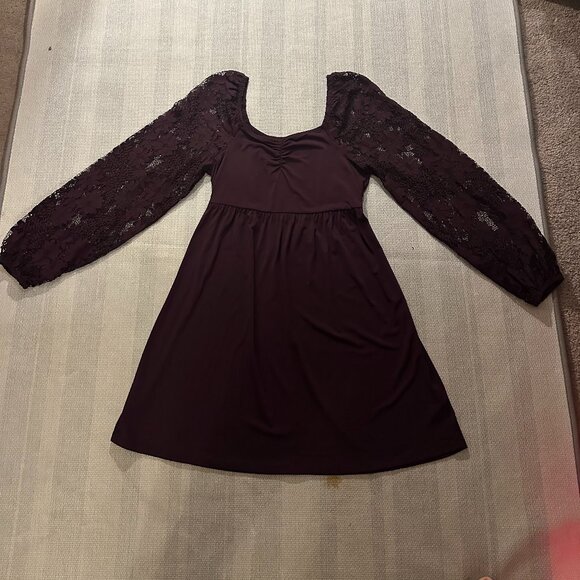 Maurices Burgandy LS Dress - Picture 2 of 3